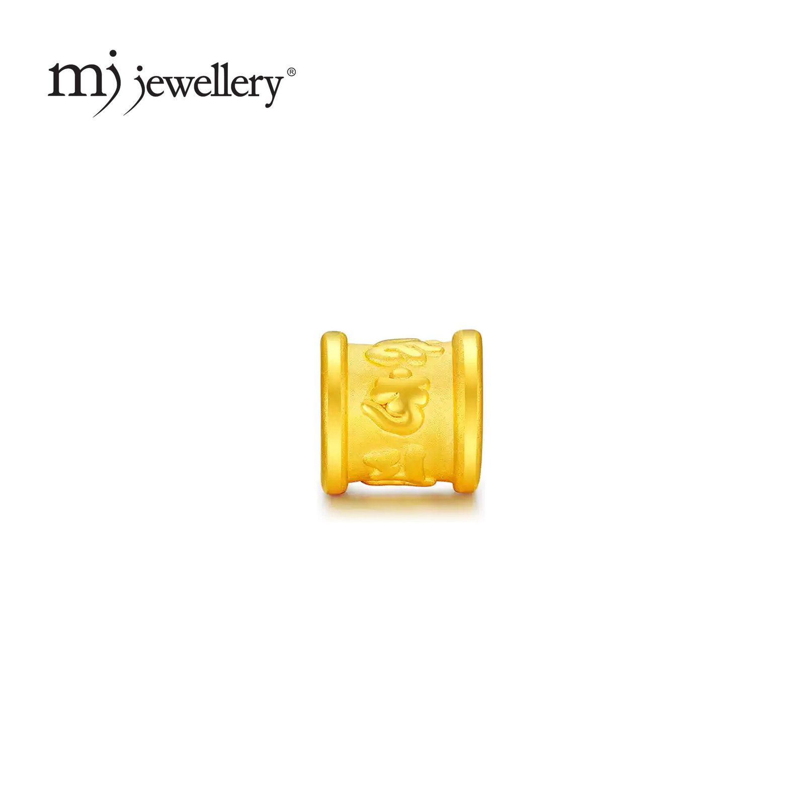 MJ Jewellery 3D 999.9 Gold Charm – Six Word Mantra Om Mani Padme Hum (B603) 1