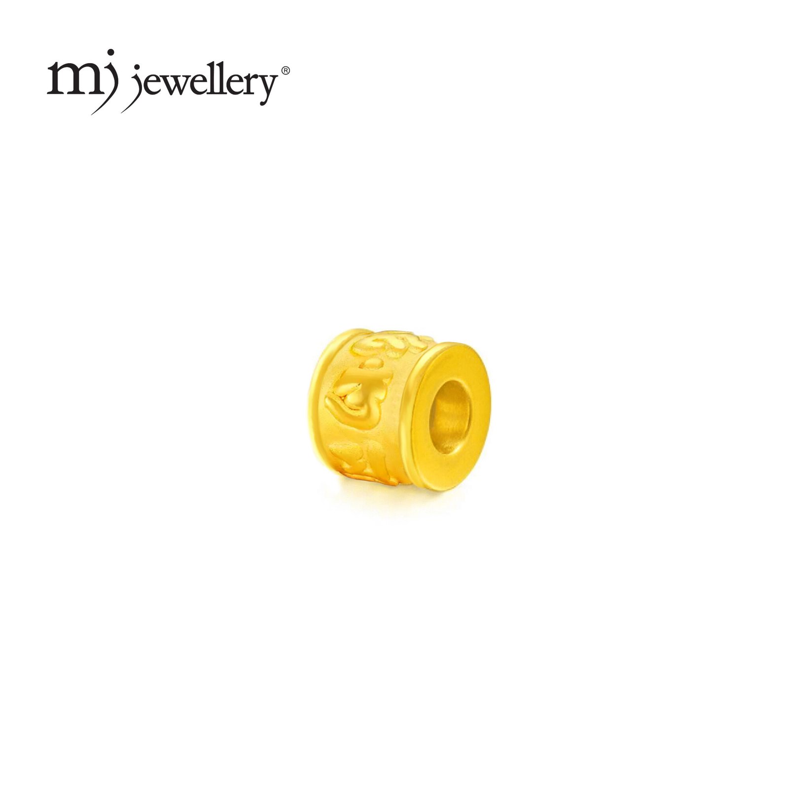 MJ Jewellery 3D 999.9 Gold Charm – Six Word Mantra Om Mani Padme Hum (B603) 3