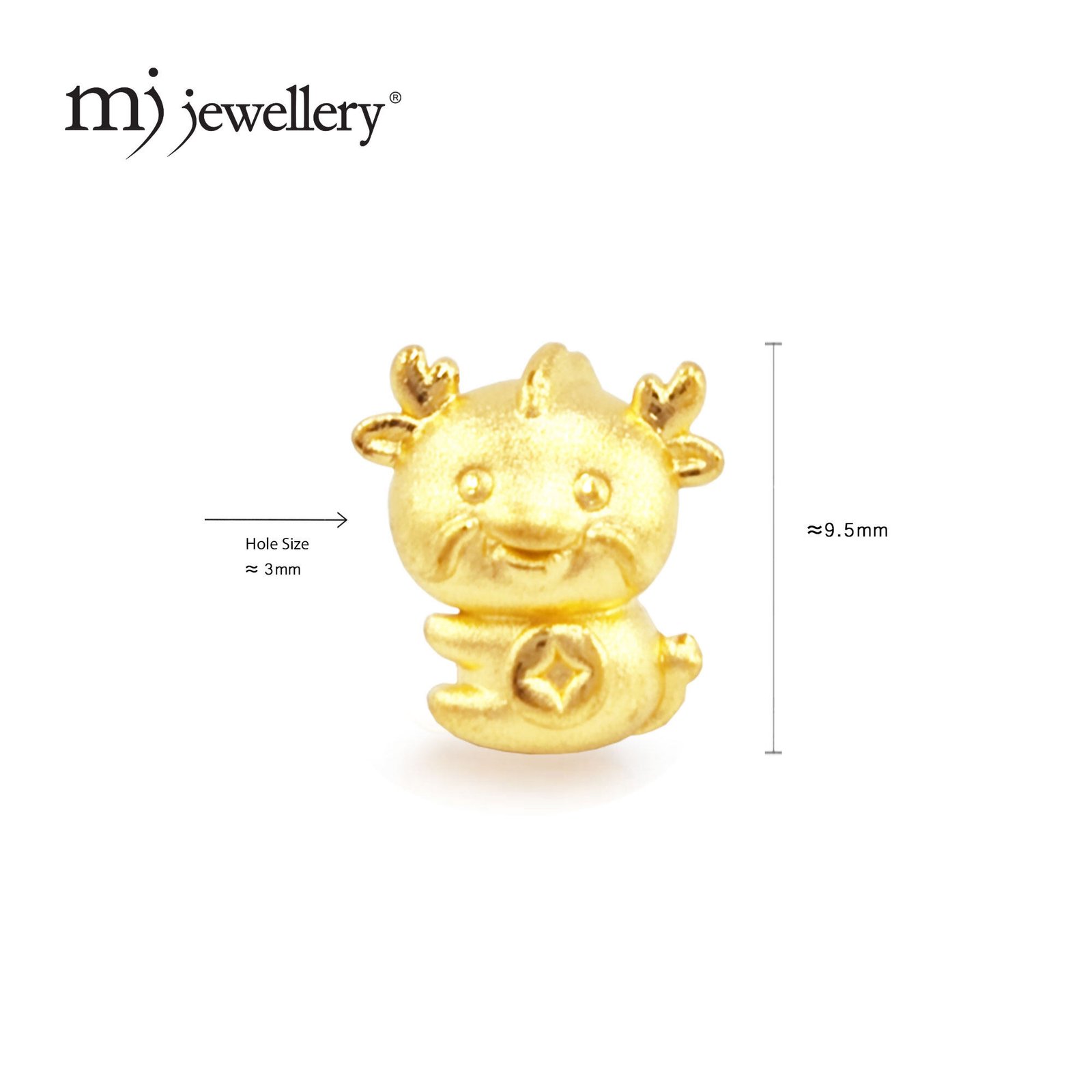 MJ Jewellery 3D 999.9 Pure Gold 12 Zodiac Charm B650 3