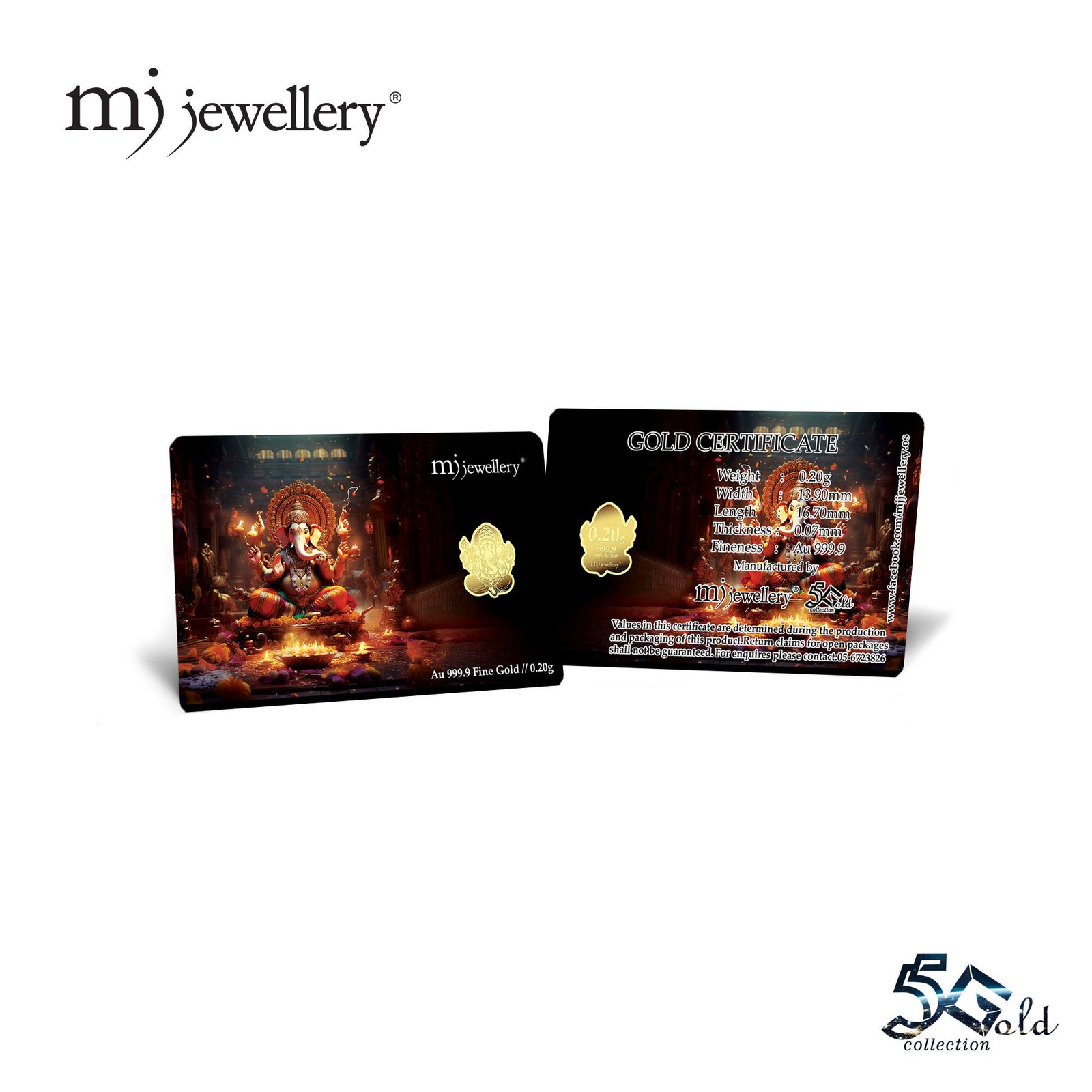 MJ Jewellery 5G Gold Collection 999.9 Gold Bar F49 3