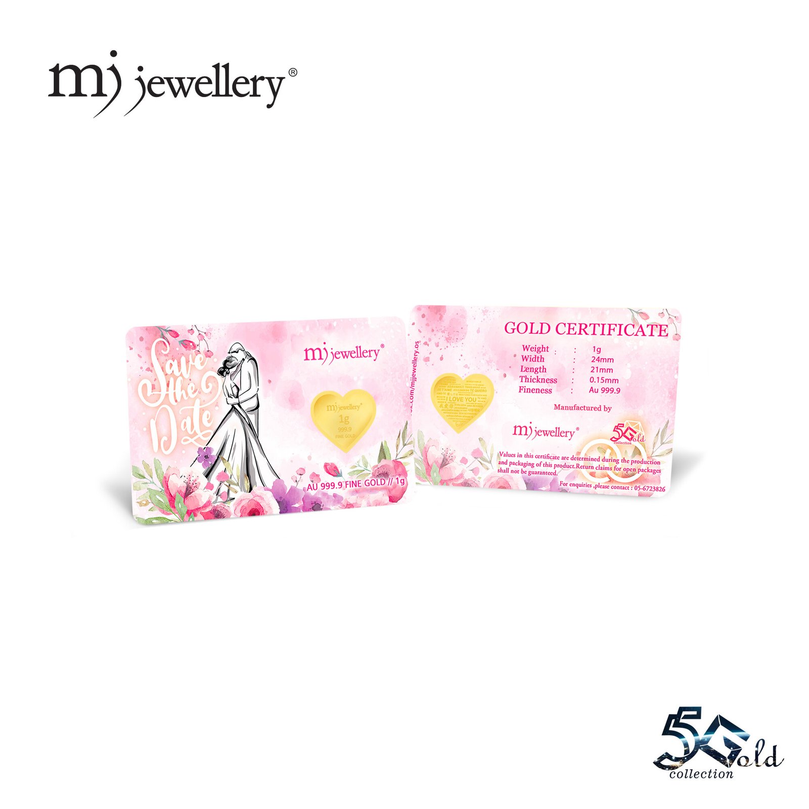 MJ Jewellery 999.9 Fine Gold Bar (1g) 4