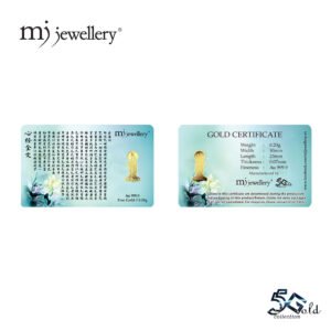 MJ Jewellery 999.9 Fine Gold Card Bar F47 7