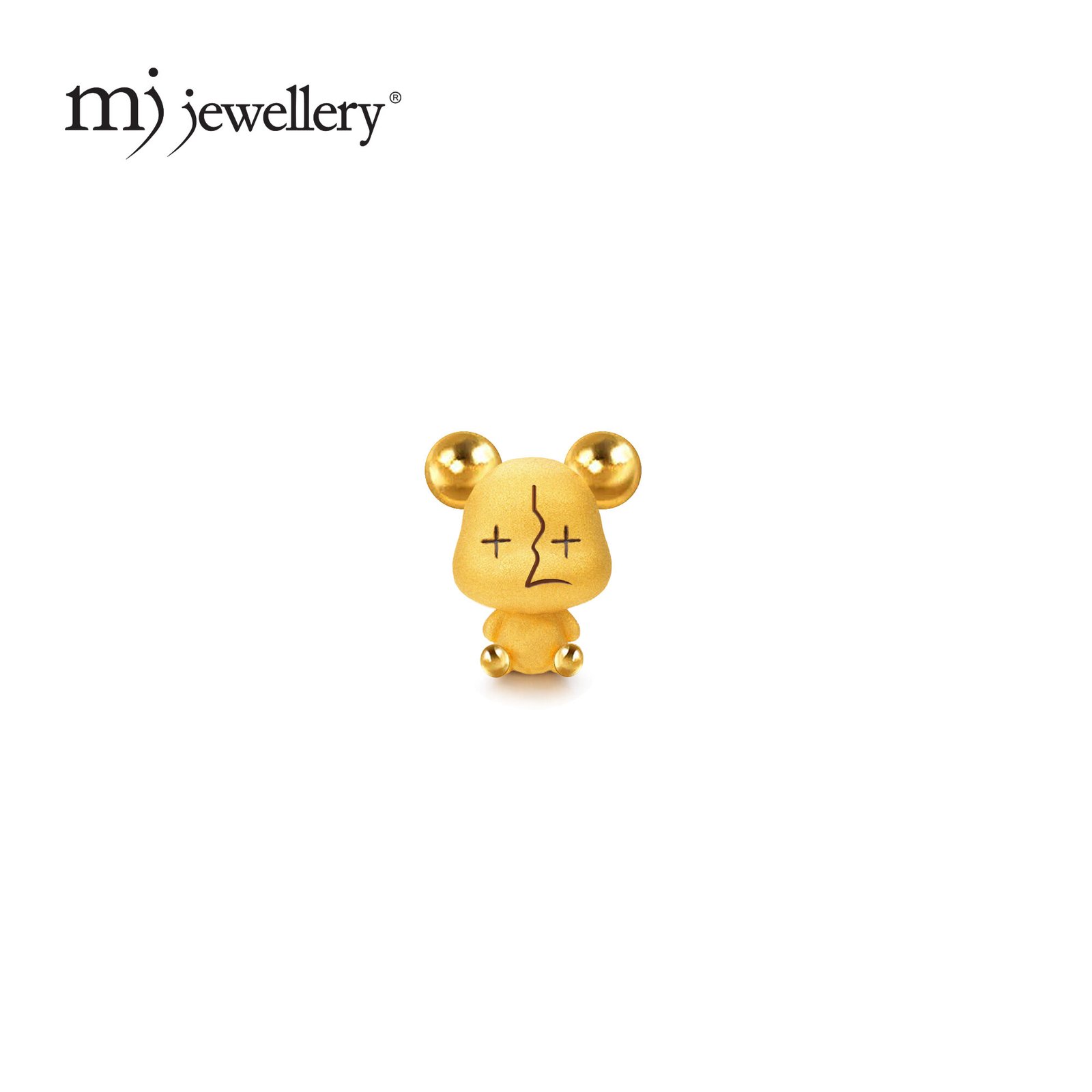 MJ Jewellery 999.9 Pure Gold Violent Bear Charm B637 1