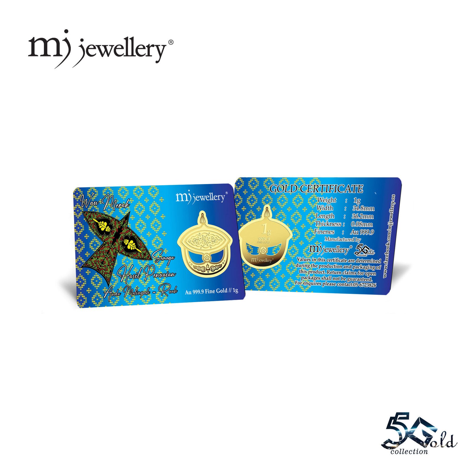 MJ Jewellery 999.9 Wau Series Gold Bar (F55) 8