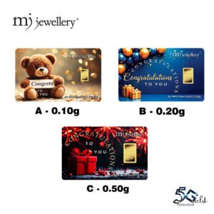 MJ Jewellery Congratulations Gold Bar F61 1