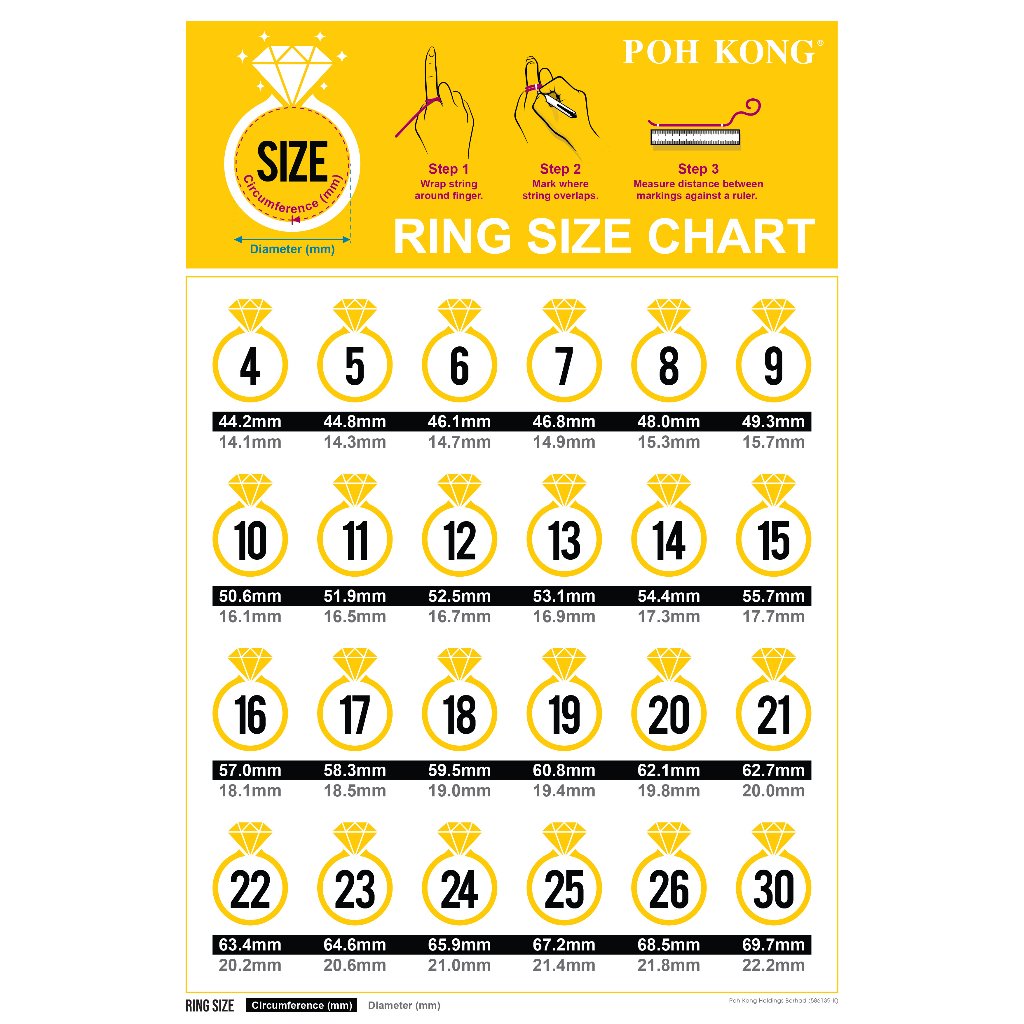 POH KONG 91622K Gold Tiny Heart Minimalist Mini Ring 2