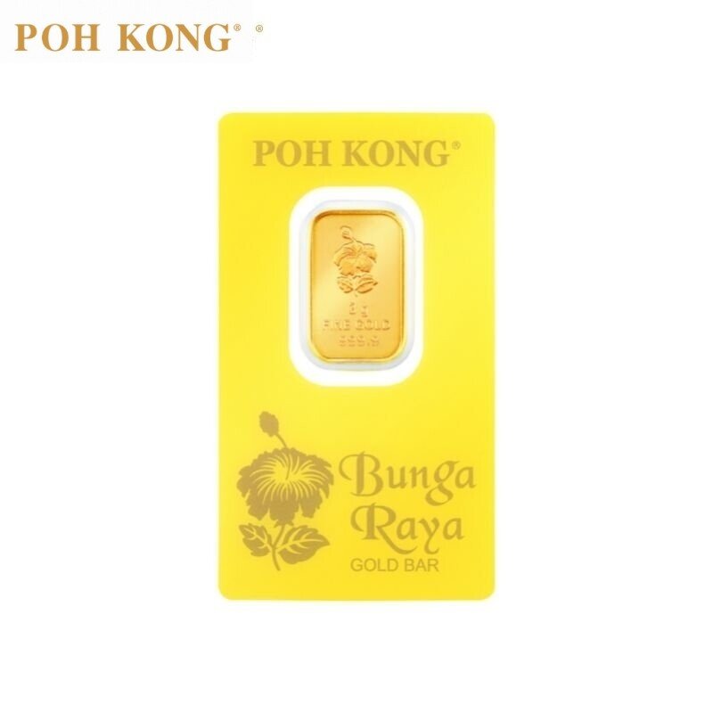 POH KONG 999.924K Gold Bunga Raya Gold Bar (3g) 1