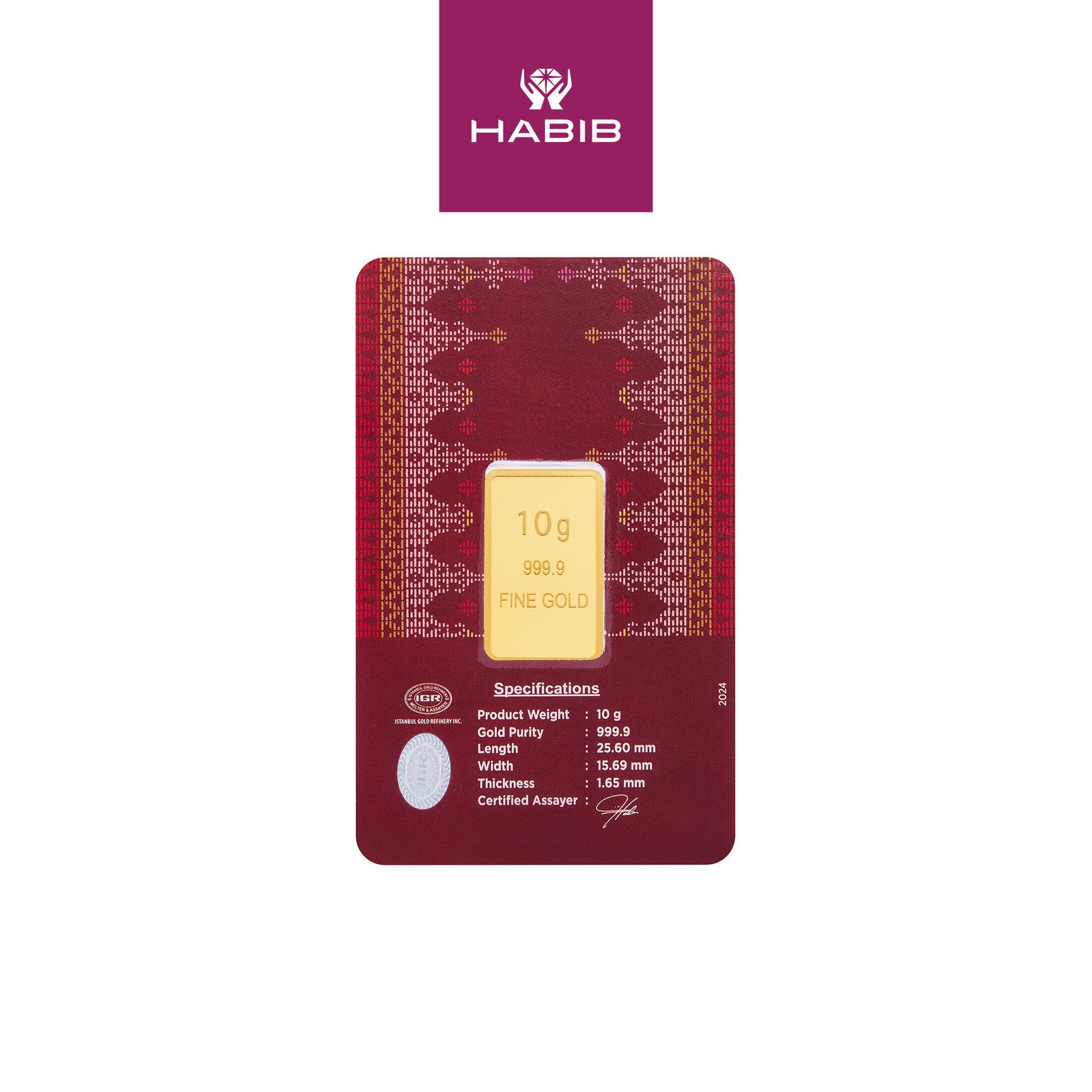 HABIB 10g 999.9 Gold Bar (Songket) – LBMA Certified Fine Gold 2