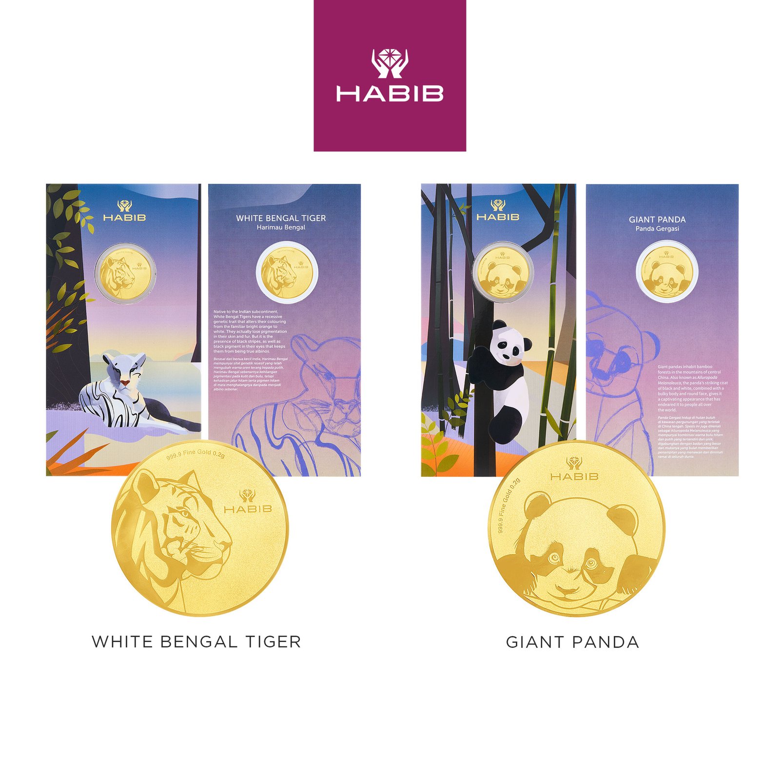 HABIB x Zoo Negara Collection 2023 999.9 Gold Wafer Coin (0.20g) 2