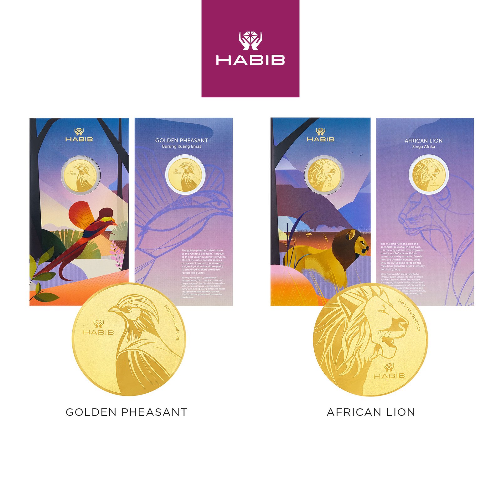 HABIB x Zoo Negara Collection 2023 999.9 Gold Wafer Coin (0.20g) 3