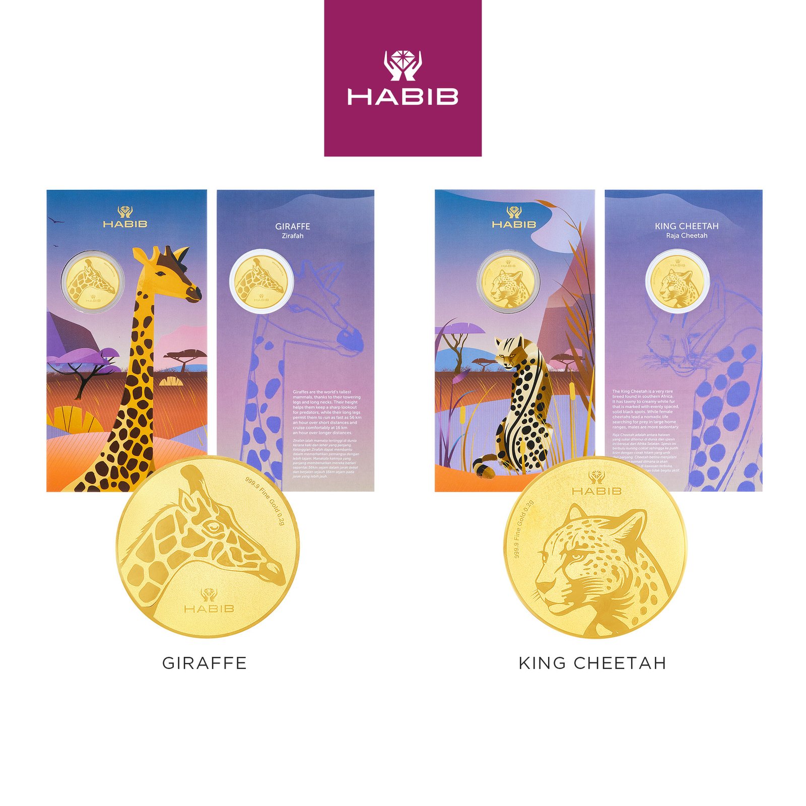 HABIB x Zoo Negara Collection 2023 999.9 Gold Wafer Coin (0.20g) 4