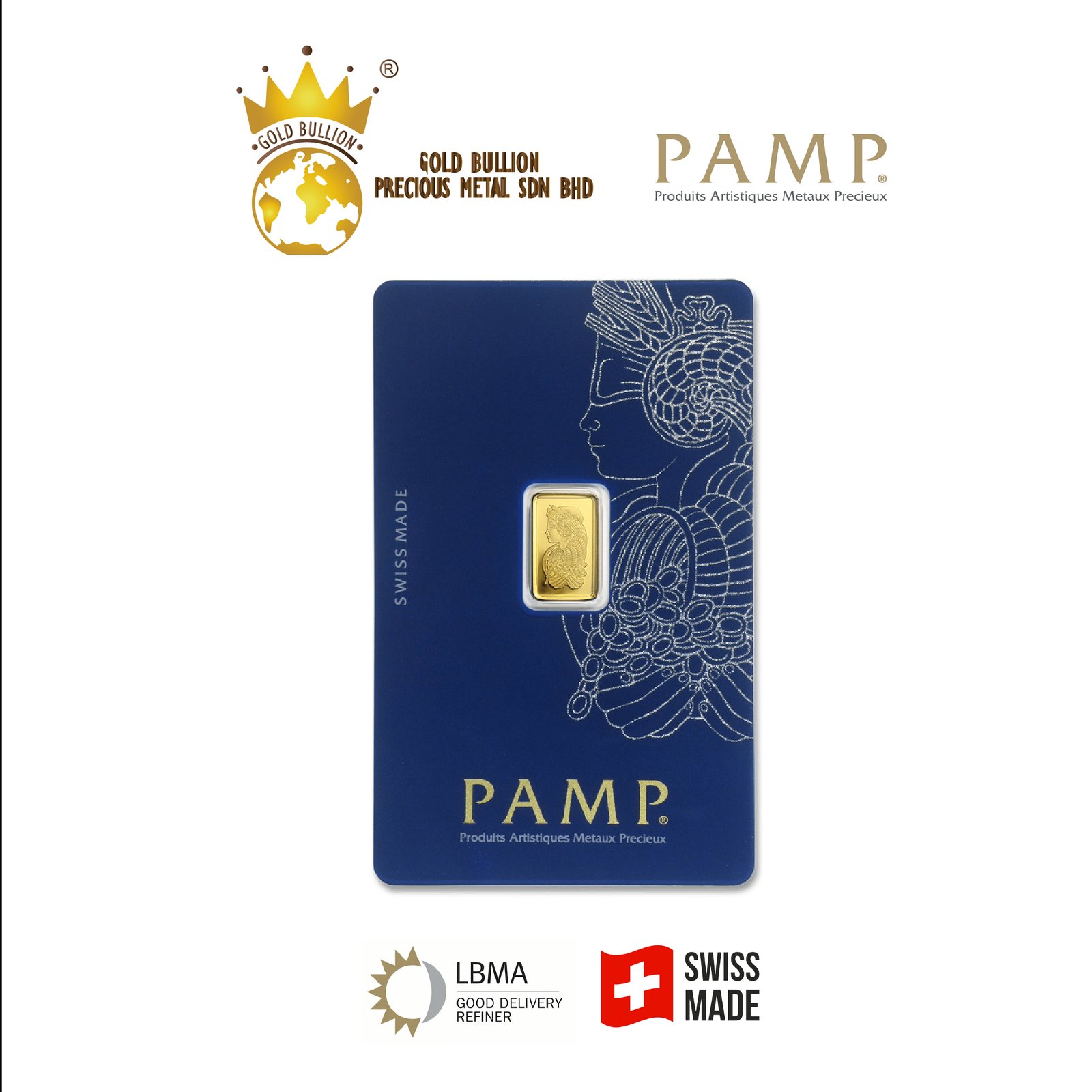 PAMP Suisse Lady Fortuna 1g Gold Bar (999.9) with Veriscan® Technology 4