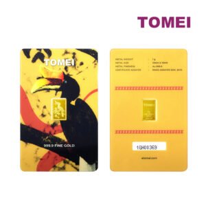 TOMEI Hornbill Gold Bar 1G Yellow Card Fine Gold 999.9 1