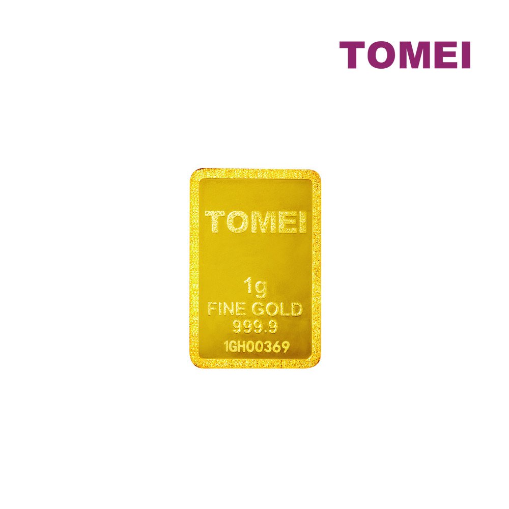 TOMEI Hornbill Gold Bar 1G Yellow Card Fine Gold 999.9 3