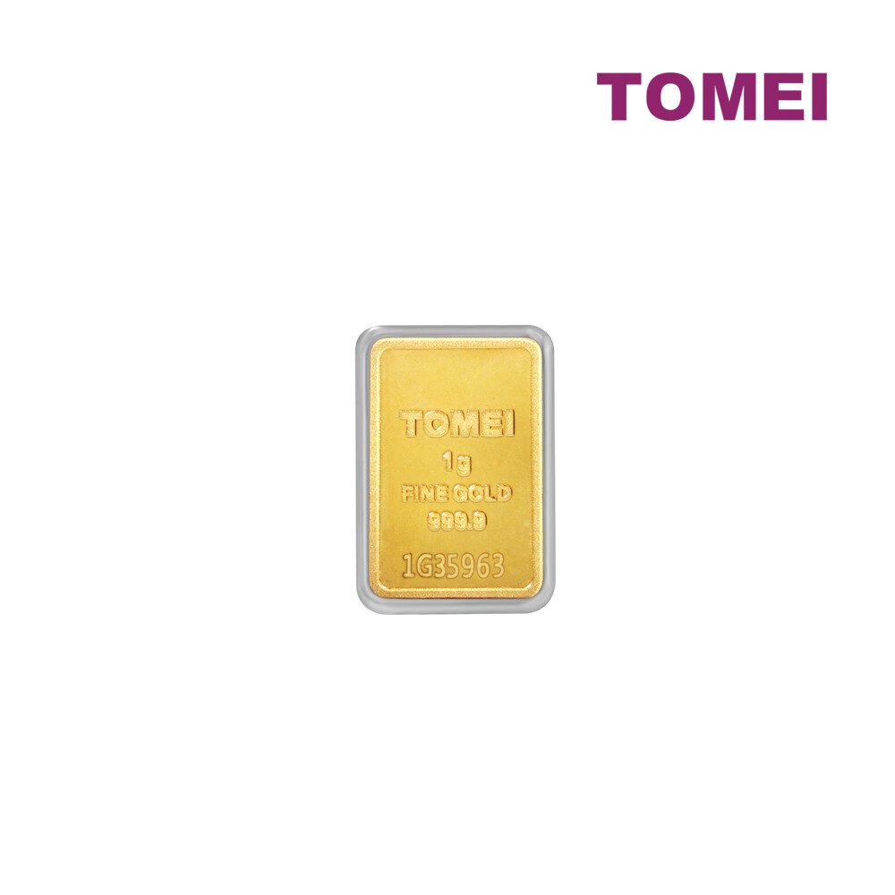 TOMEI Twin Towers Gold Bar 1g Fine Gold 999.9 2