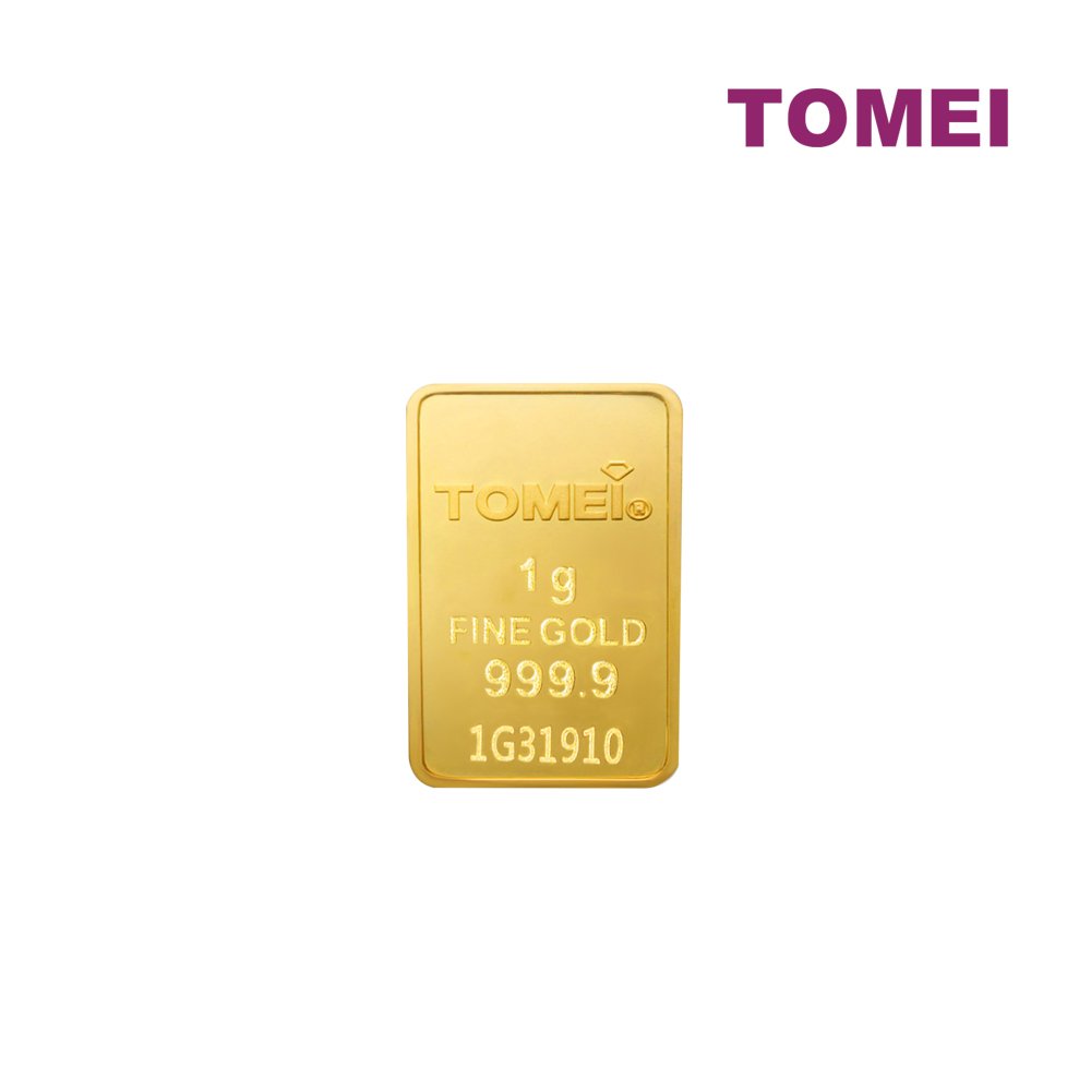 TOMEI Twin Towers Ketupat Gold Bar 1g Fine Gold 999.9 3