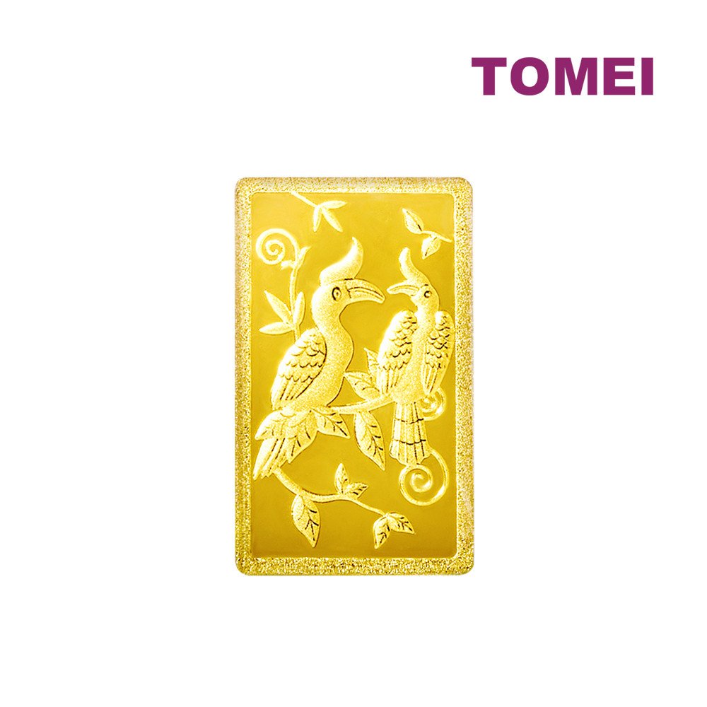 Tomei Hornbill Gold Bar 3.11G Blue Card Fine Gold 9999 2