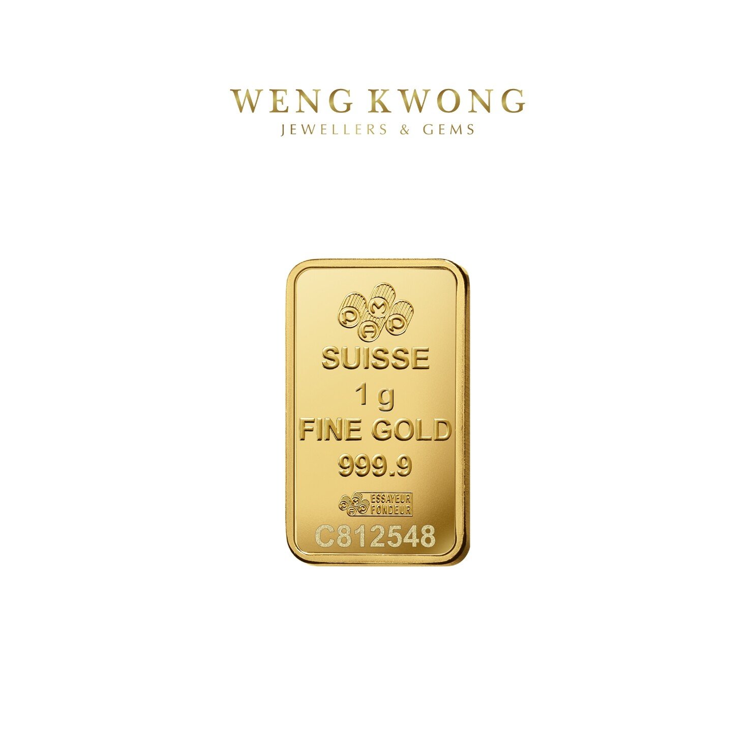 Weng Kwong 1g Pamp Suisse Gold Bar – Lady Fortuna (999.9) 3